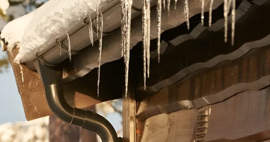 winter gutter damage in Anaheim, CA